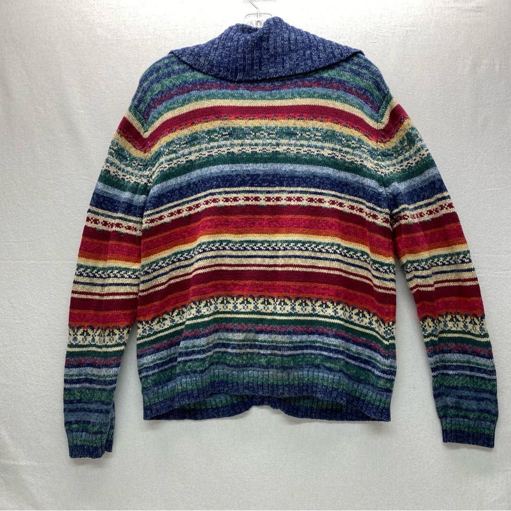 Vintage Tiara International Large Multicolor Knit Zip-Up Sweater/Cardigan READ - Picture 3 of 10